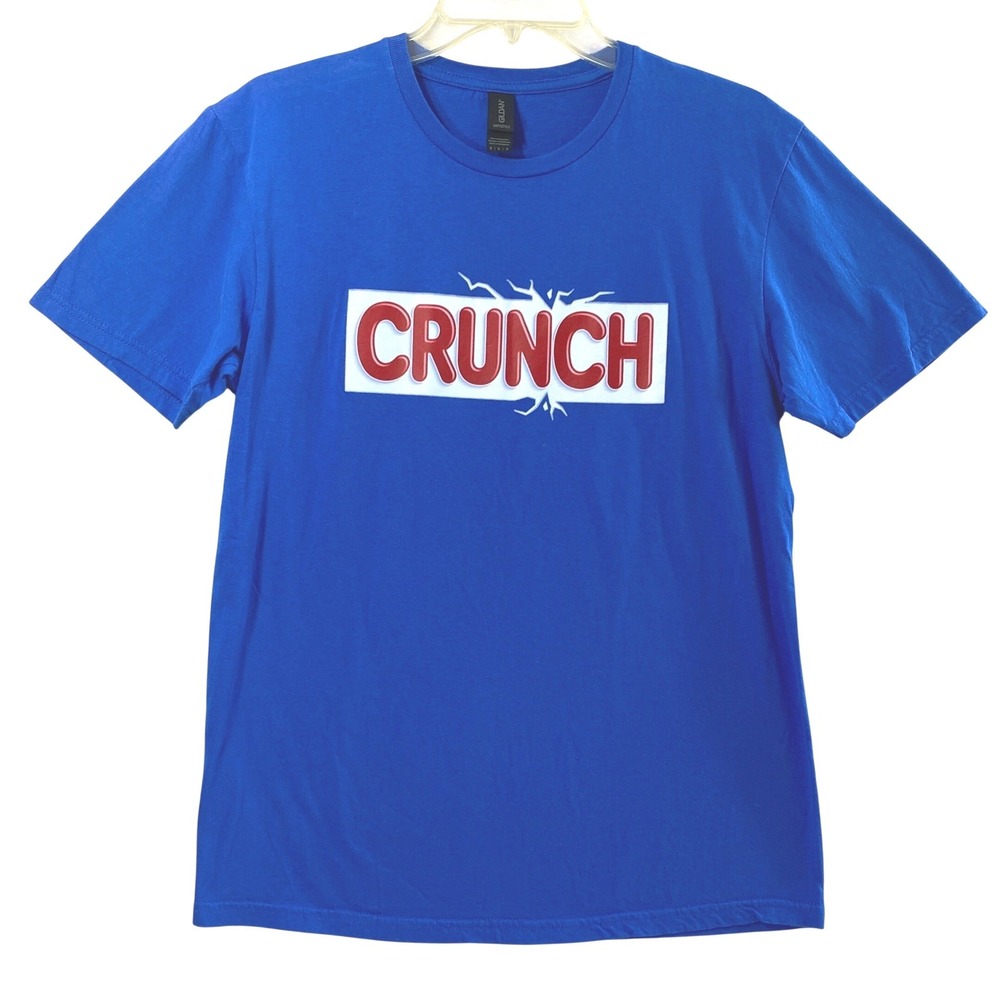 Gildan  T-Shirt Women Medium Crunch‎ Candy Bar Graphic Blue Short Sleeve Tee